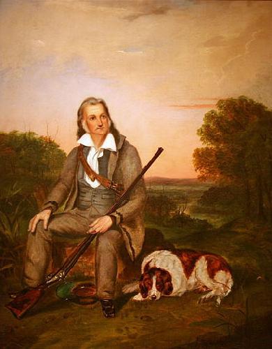 unknow artist Oil on canvas portrait of John James Audubon oil painting image